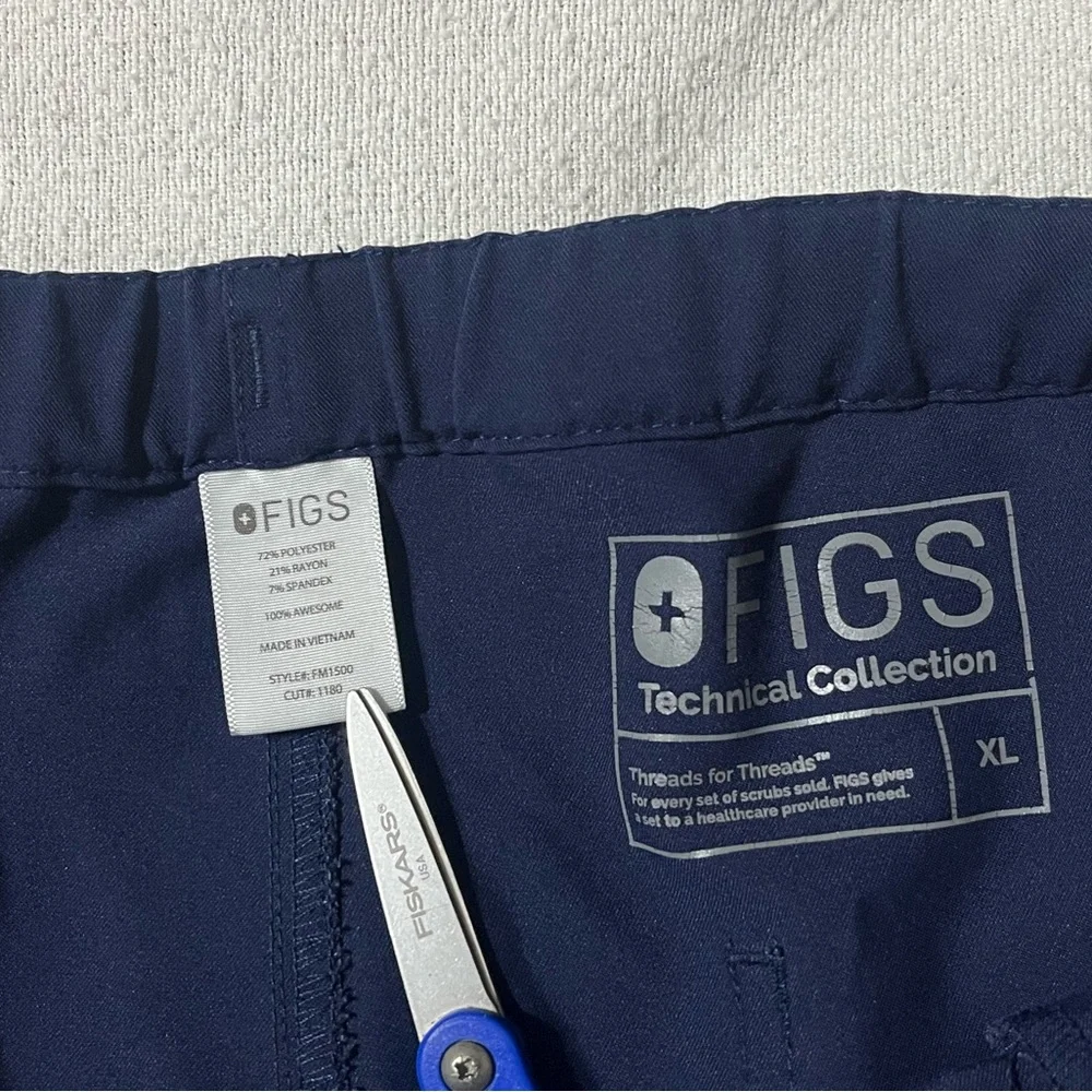 FIGS‎ Mens XL Basic Scrub Pants 4 Pocket Straight Blue